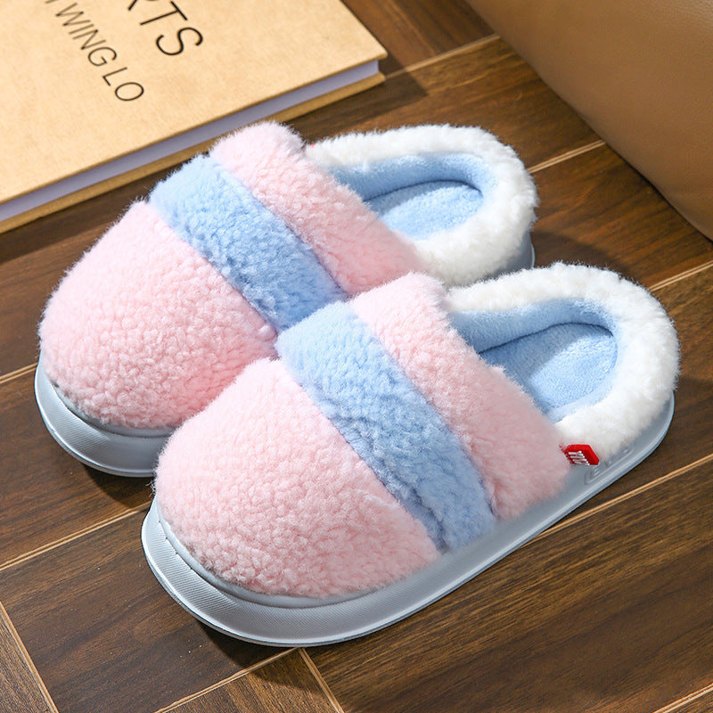 Wholesale warm non-slip autumn and winter indoor home furnishing feeling fur slippers